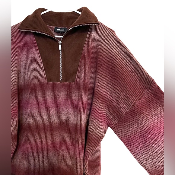 Naadam Merino Cashmere Space Dye Quarter Zip Sweater - Picture 9 of 12